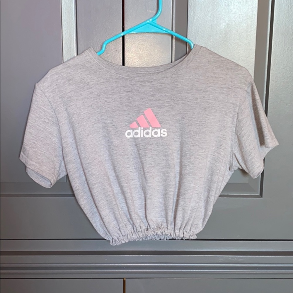 cinched waist adidas top